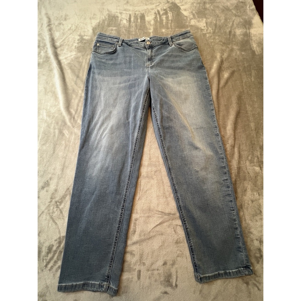 Tommy Bahama Womens Jeans Size 16/29 Blue Leila Indigo Mid Rise Slim Boyfriend